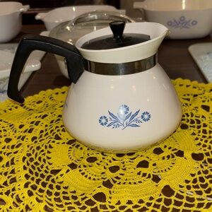 Classic White and Blue Floral Teapot